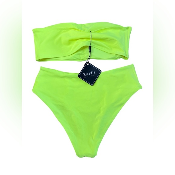 Zaful Neon Yellow Bikini Set - Picture 4 of 4
